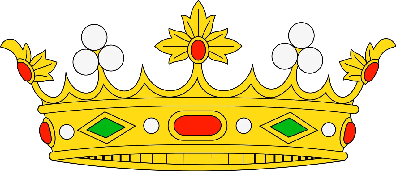 Golden Crown with Jewels Illustration