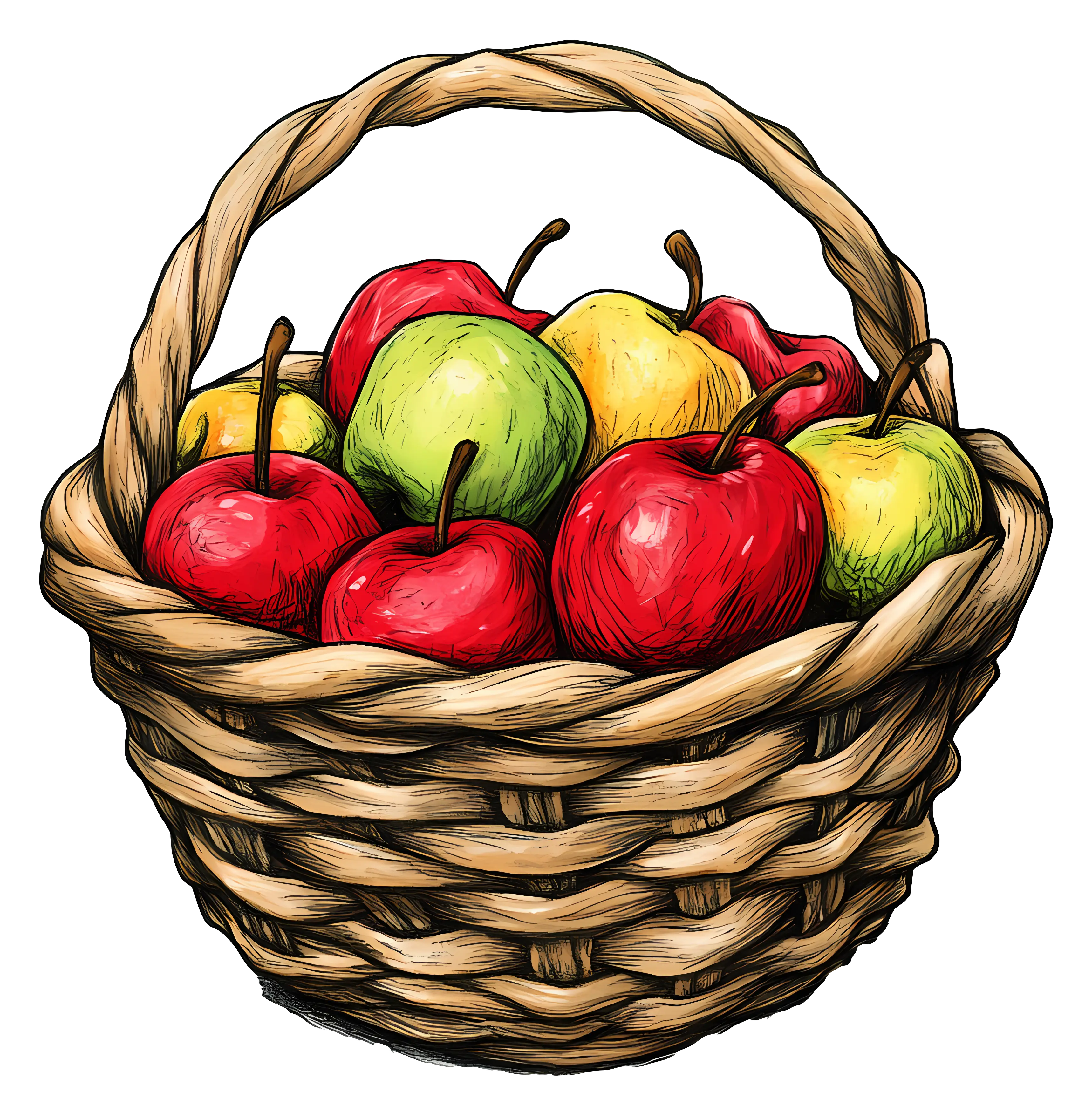 Basket of Fresh Apples