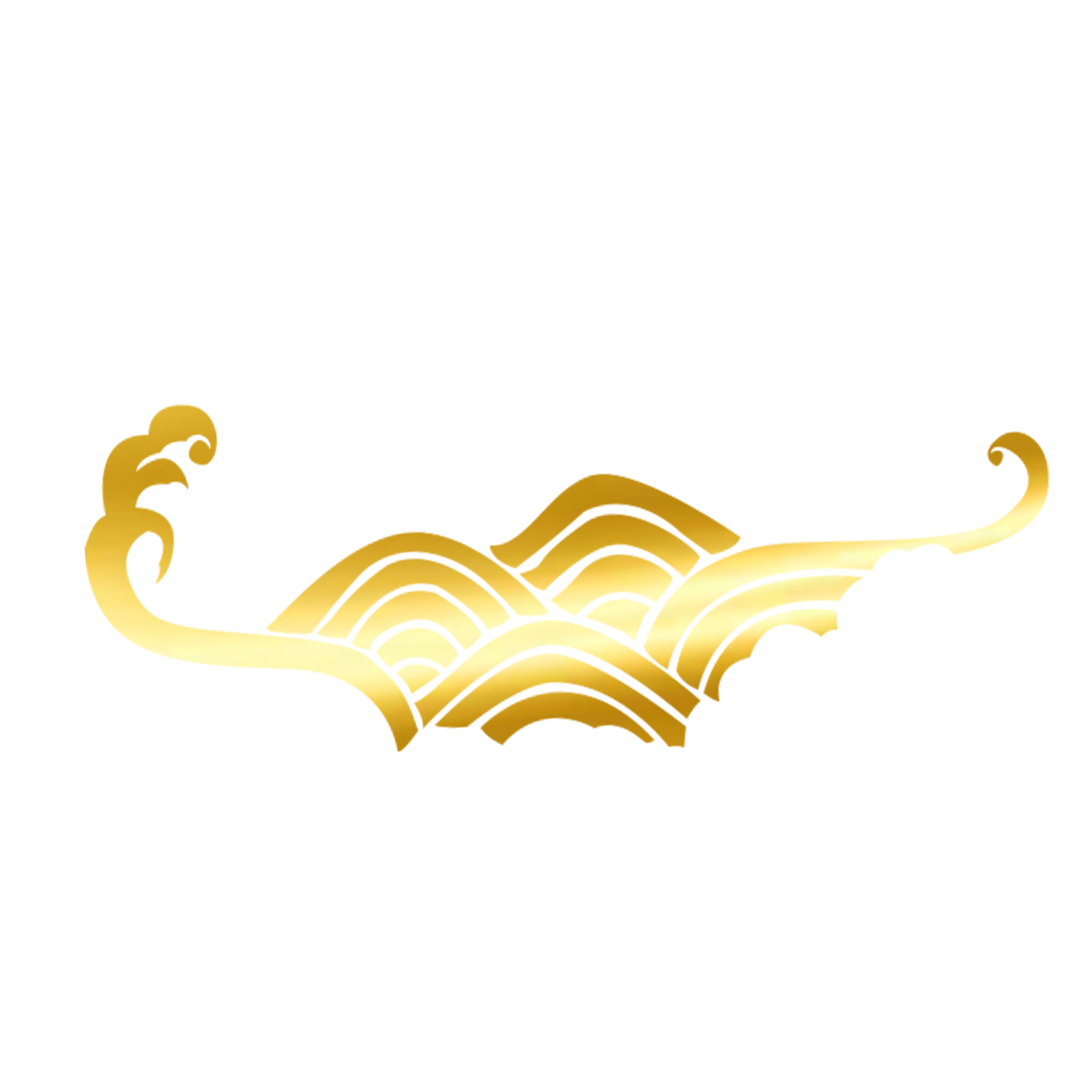Golden Ornamental Wave Design