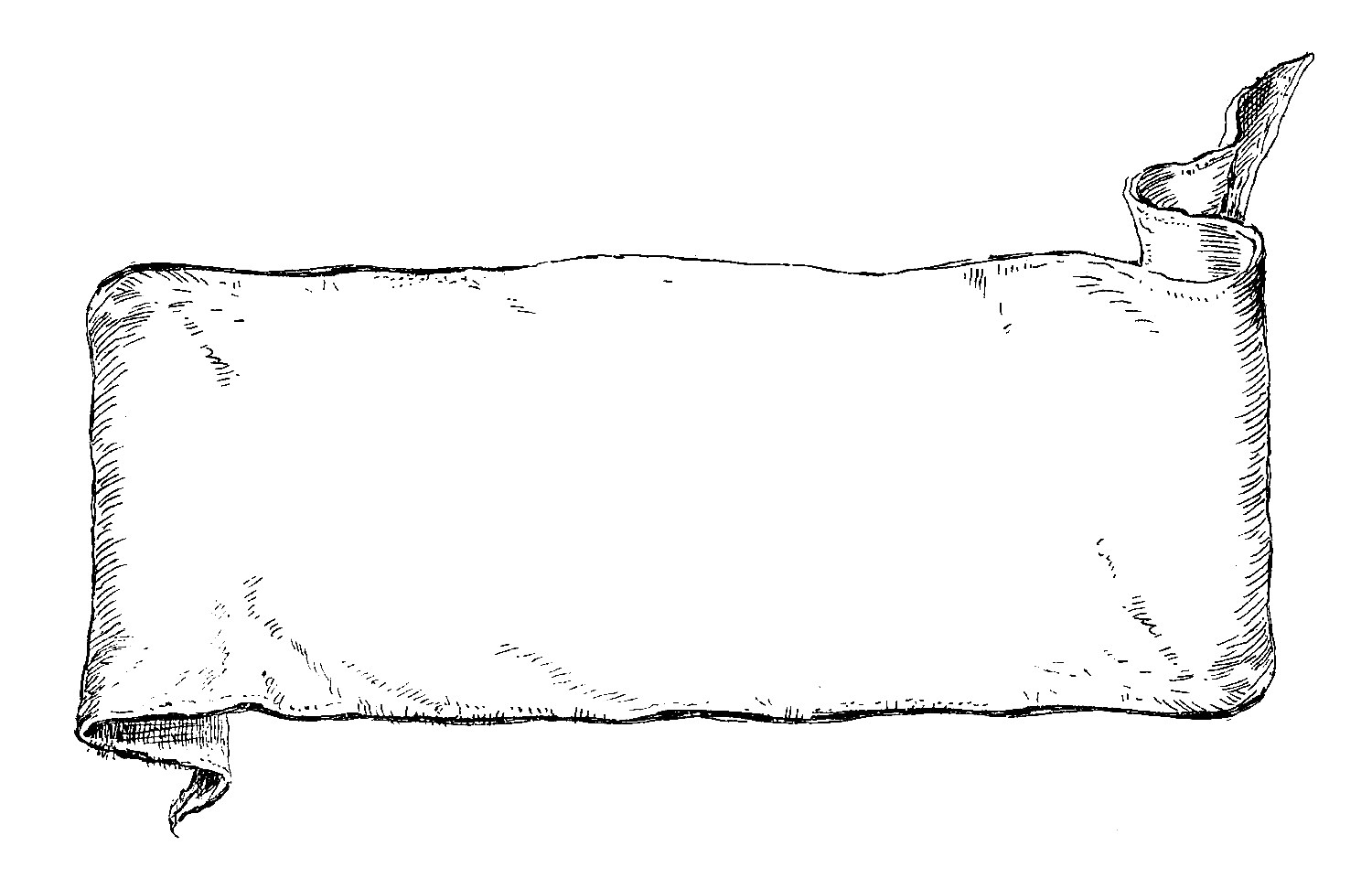 Hand-Drawn Scroll Banner Illustration