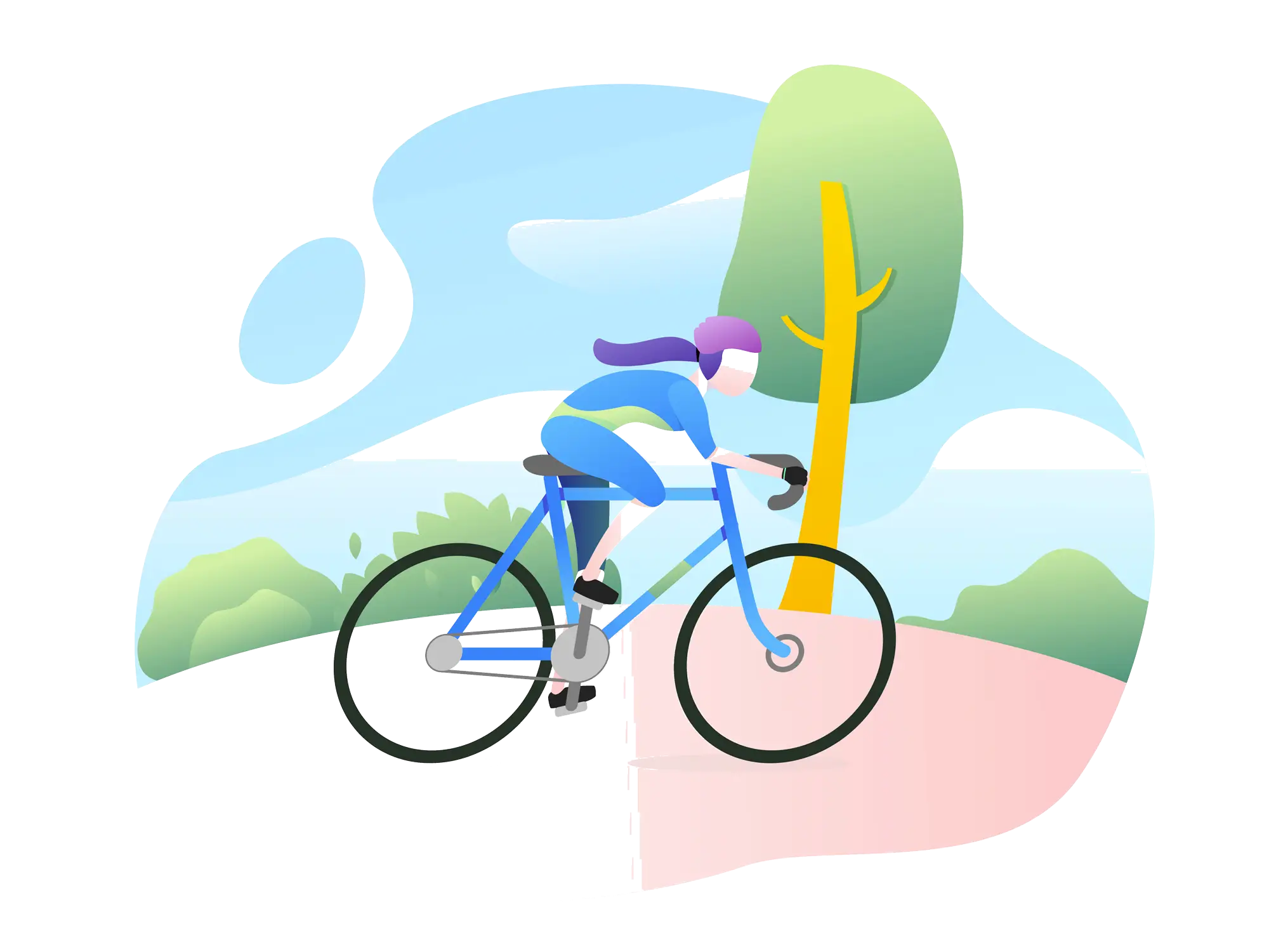 Cyclist in Nature