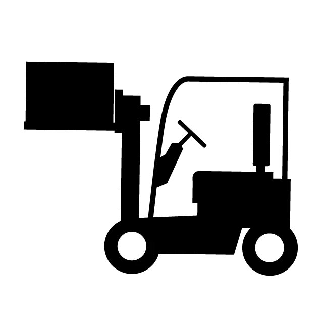 Forklift Silhouette for Industrial Use