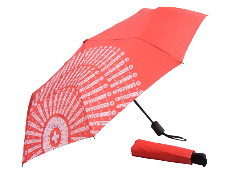 Red Umbrella with White Pattern