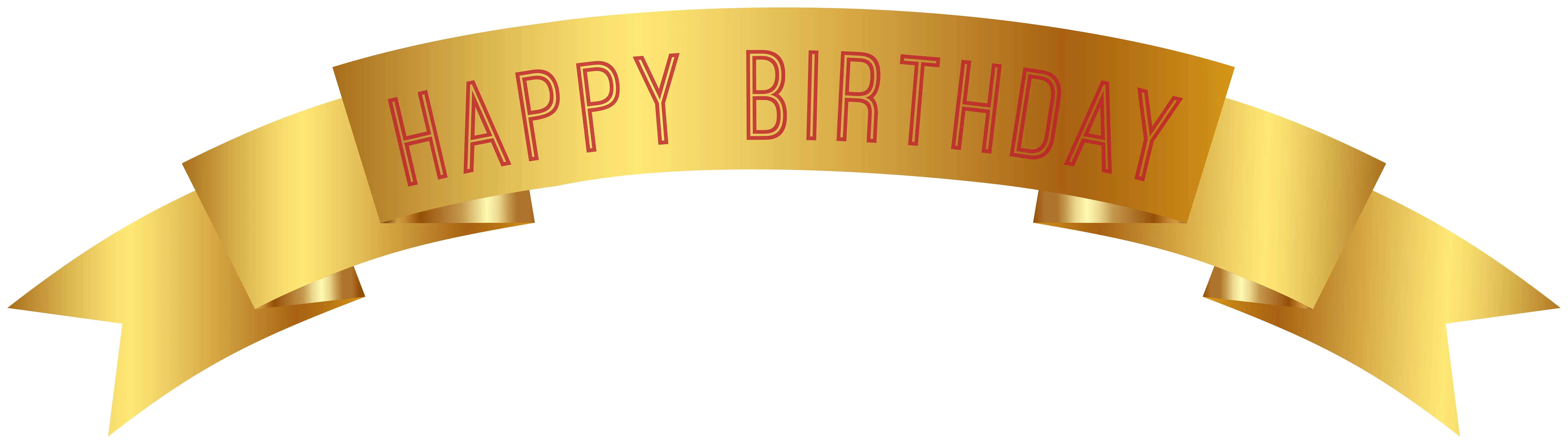 Gold Happy Birthday Banner