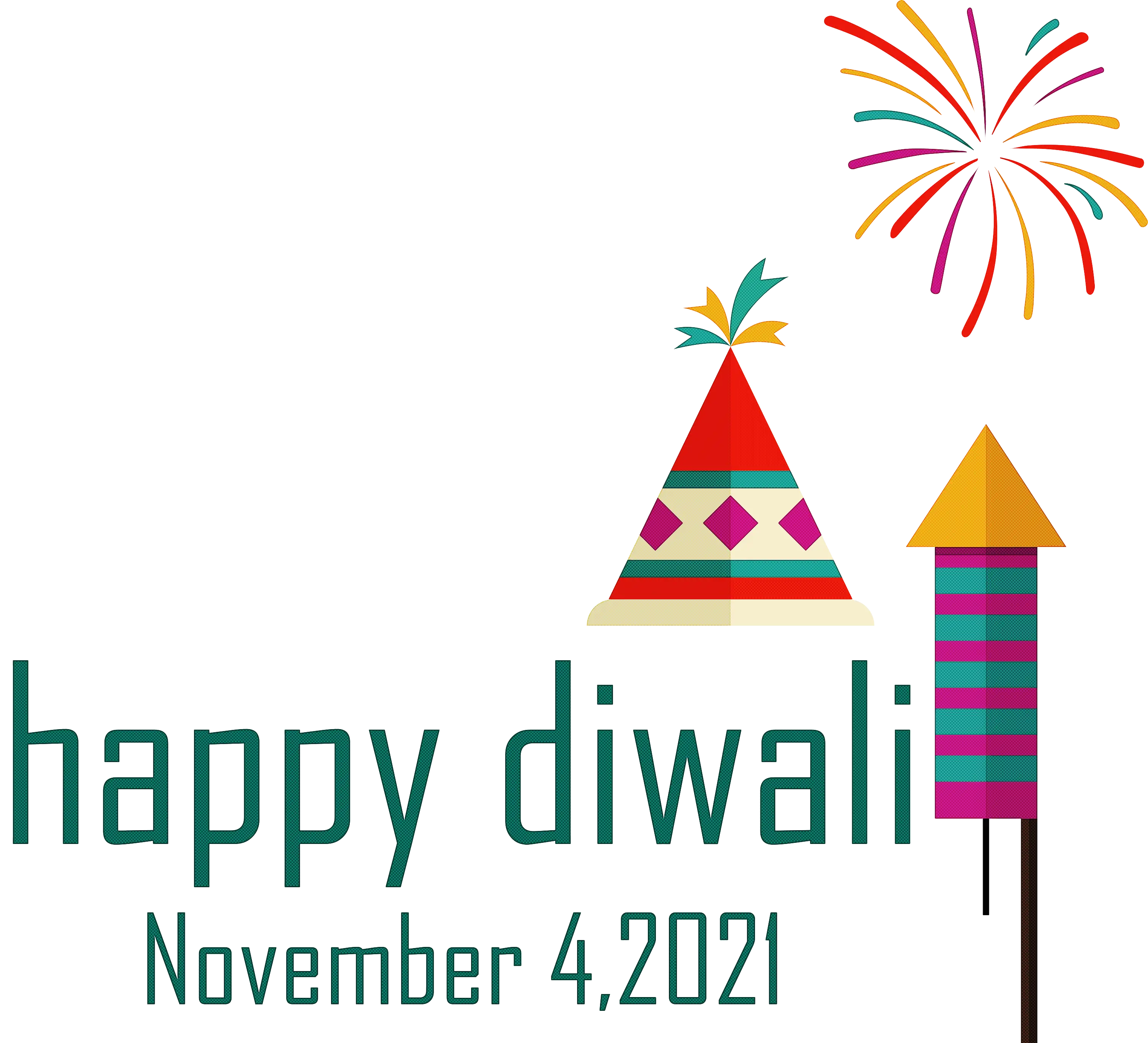 Happy Diwali Poster with Fireworks