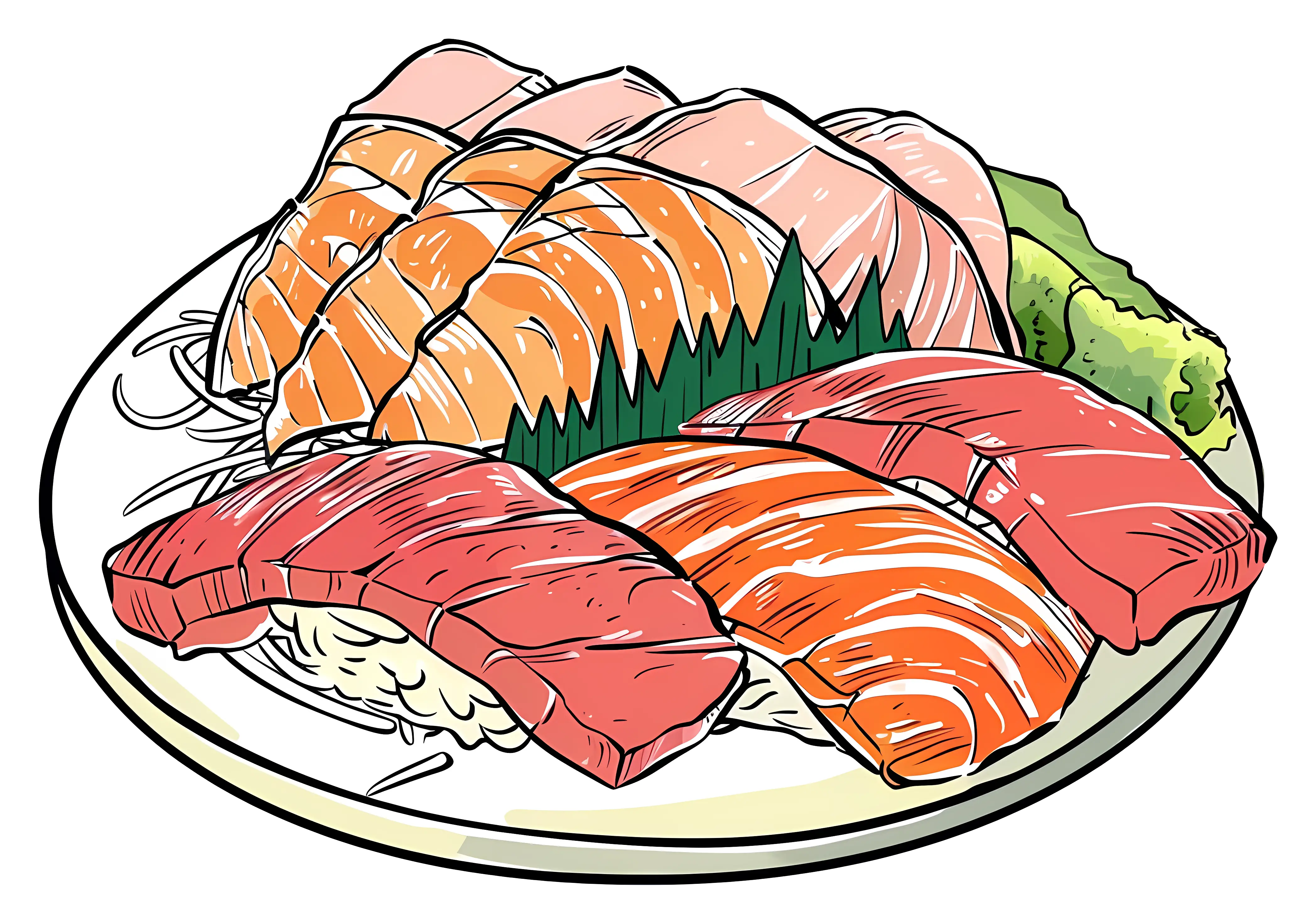 Assorted Sushi on a Plate