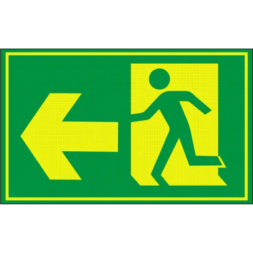 Emergency Exit Sign with Arrow