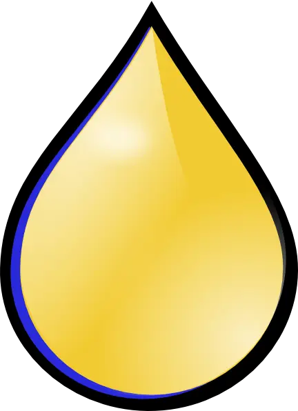 Golden Liquid Drop Symbol
