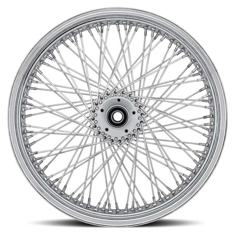 Silver Bicycle Wheel with Spokes