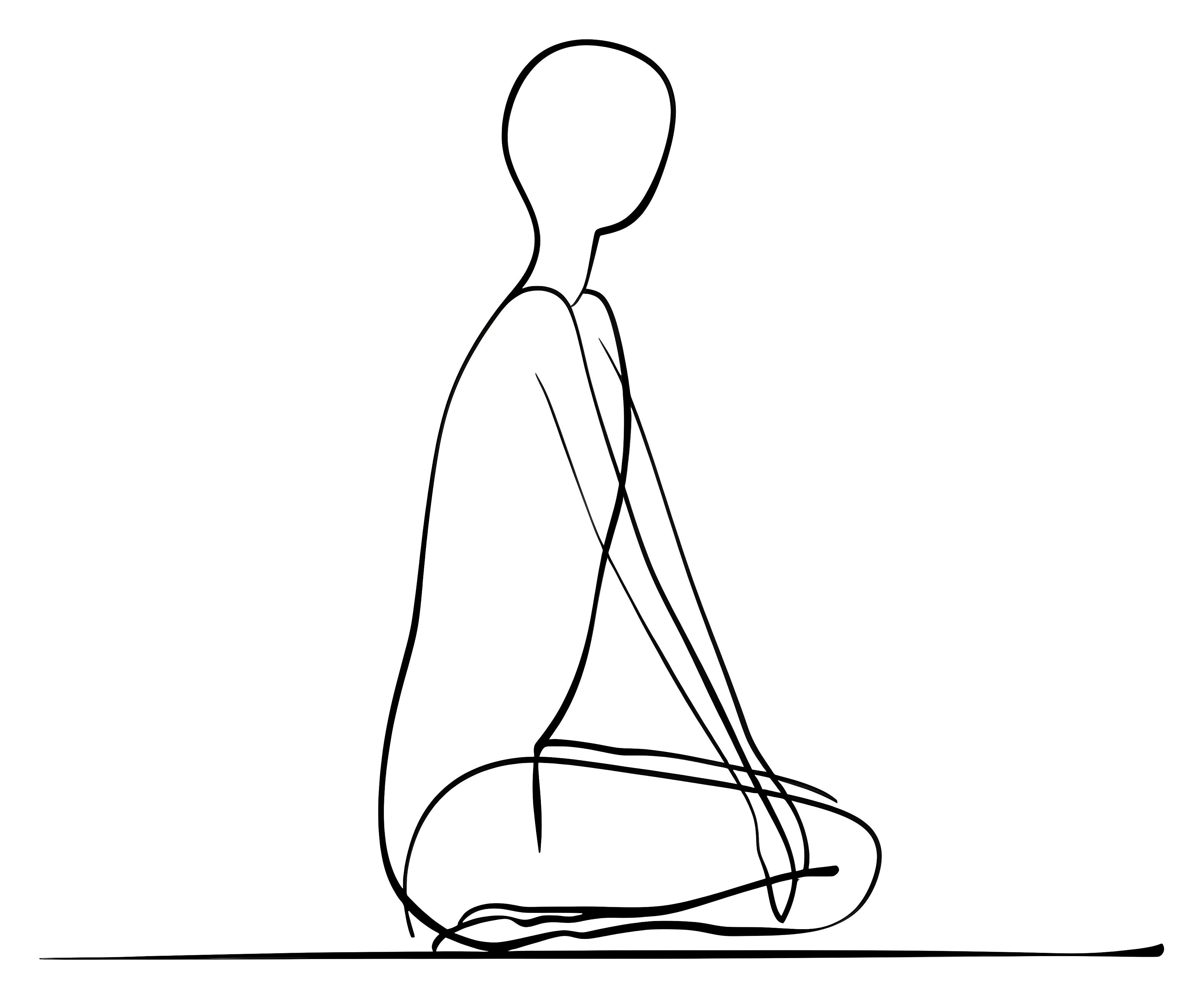 Minimalist Sitting Pose