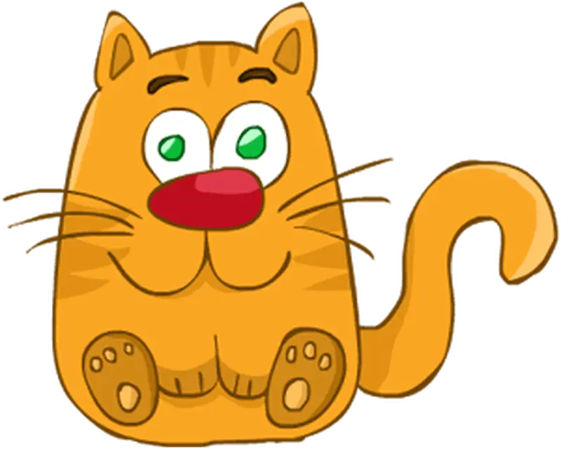 Cartoon Orange Cat Illustration