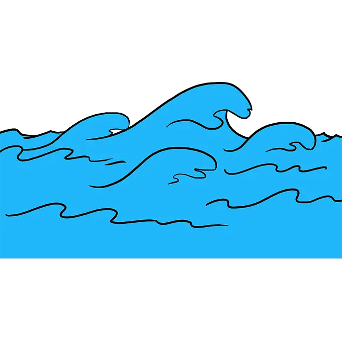 Ocean Waves Illustration