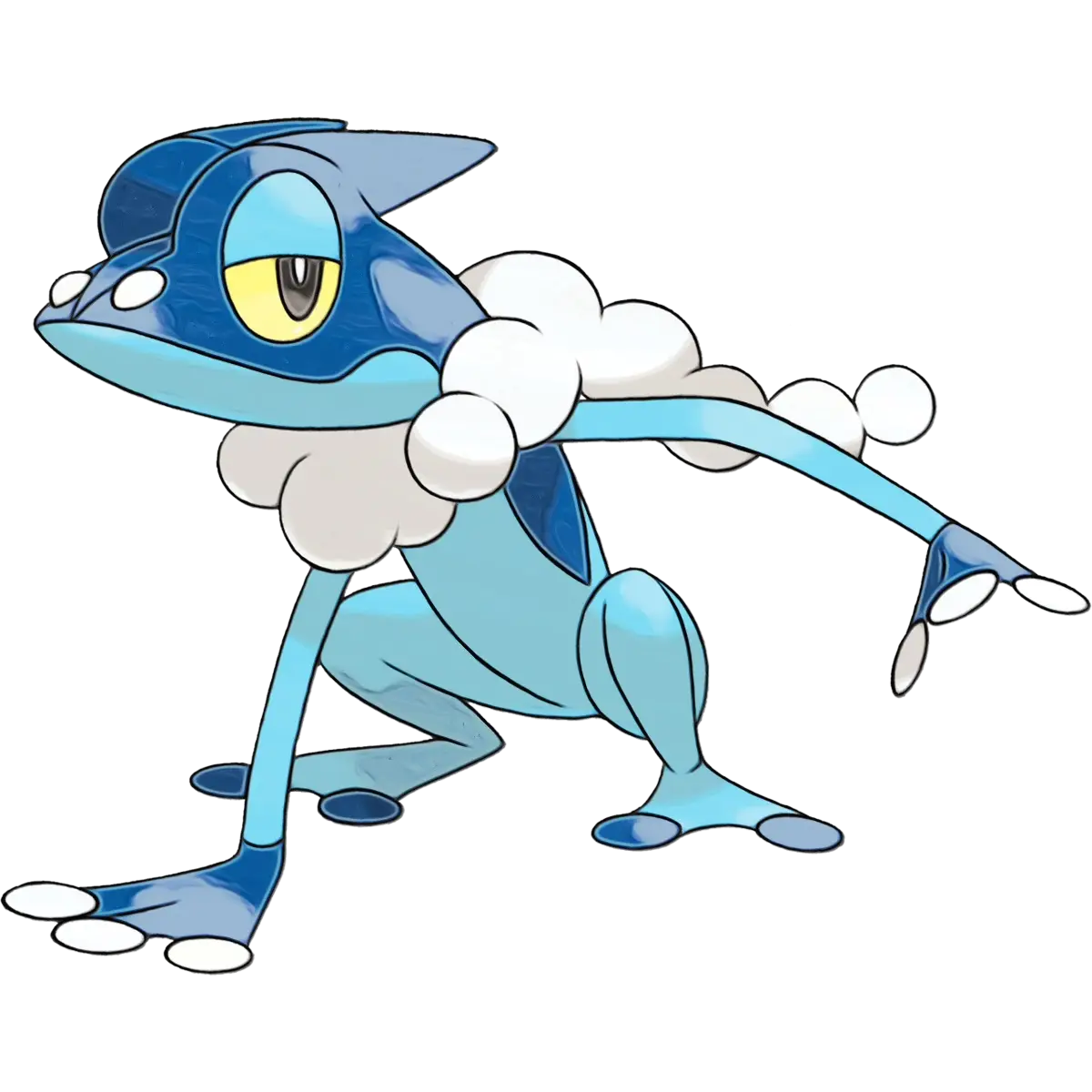 Playful Blue Frog Cartoon