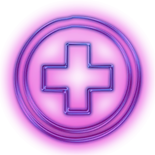 Neon Pink Medical Cross