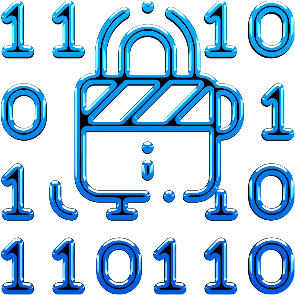 Blue Lock with Binary Code