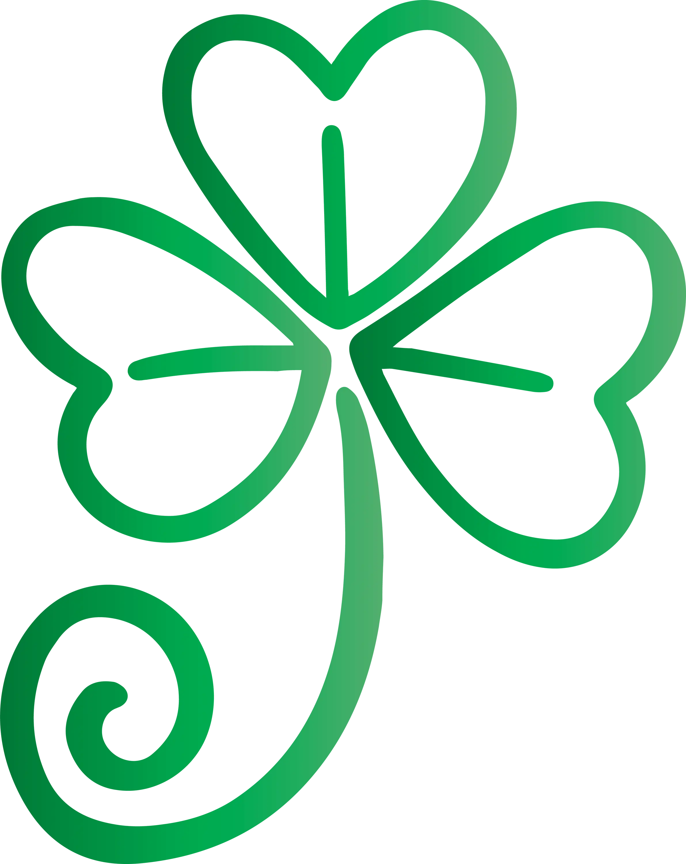 Green Heart-Shaped Clover Illustration