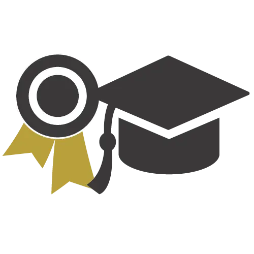 Graduation Cap and Medal Icon