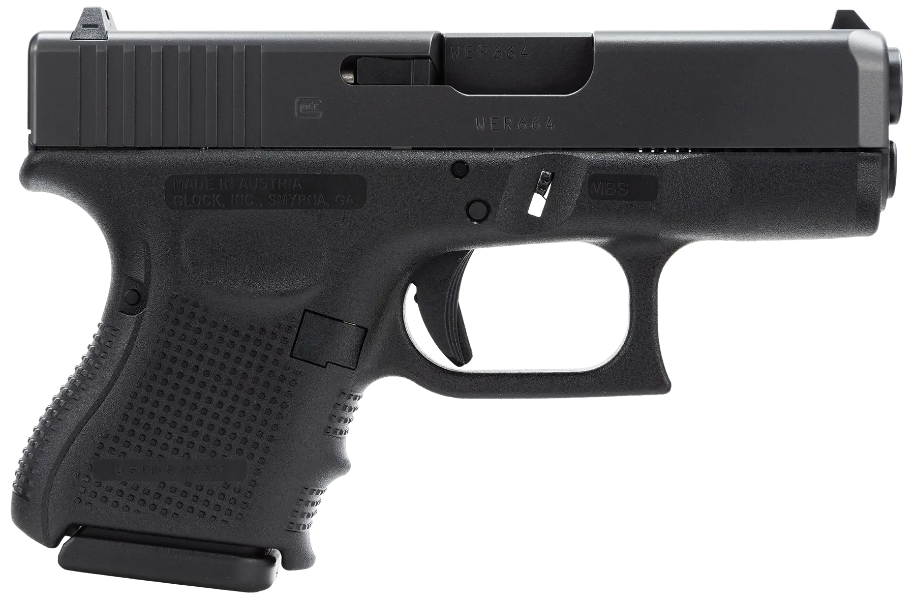 Sleek Black Compact Handgun