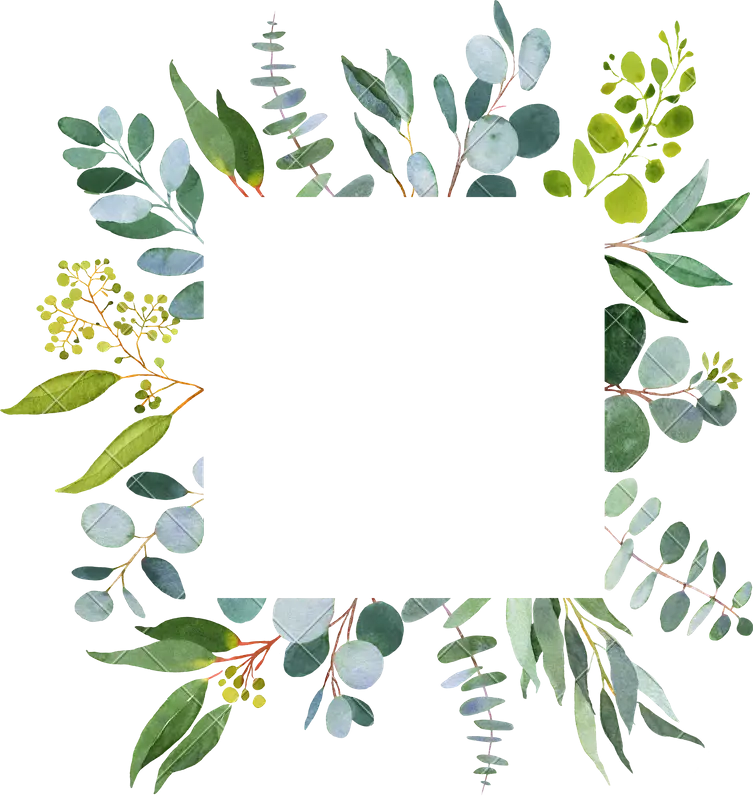 Green Leaves Frame