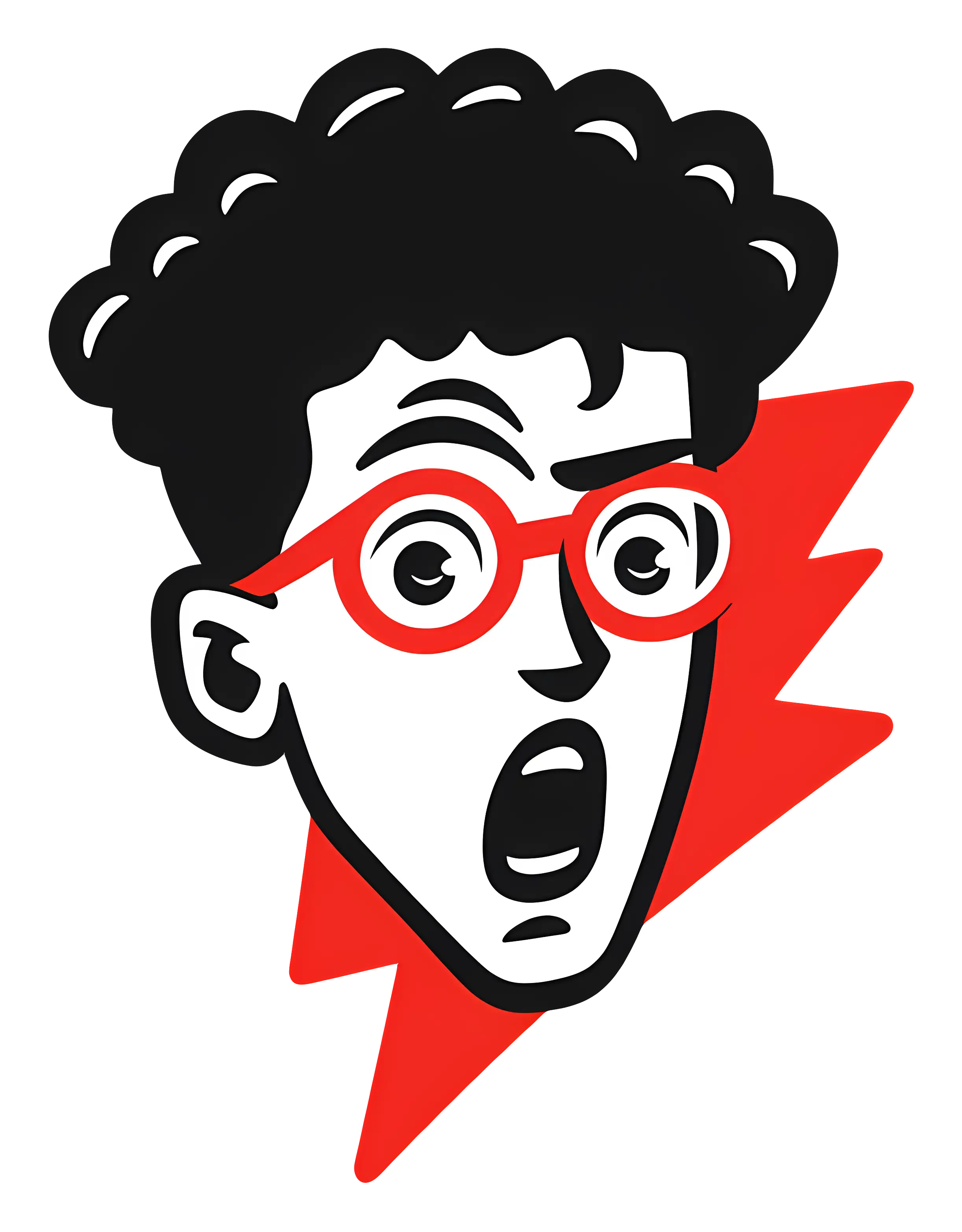 Surprised Man with Glasses