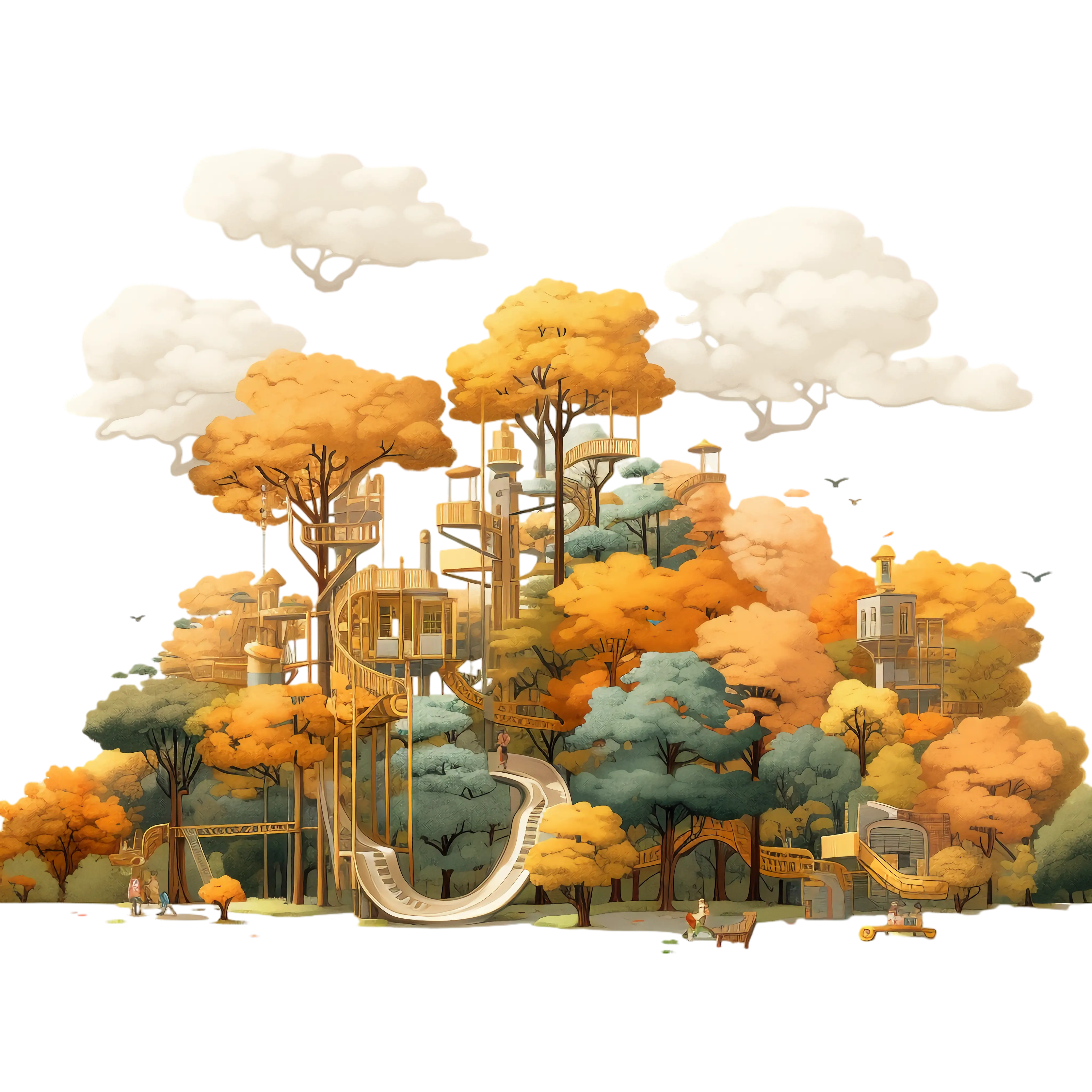 Autumn Treehouse Adventure