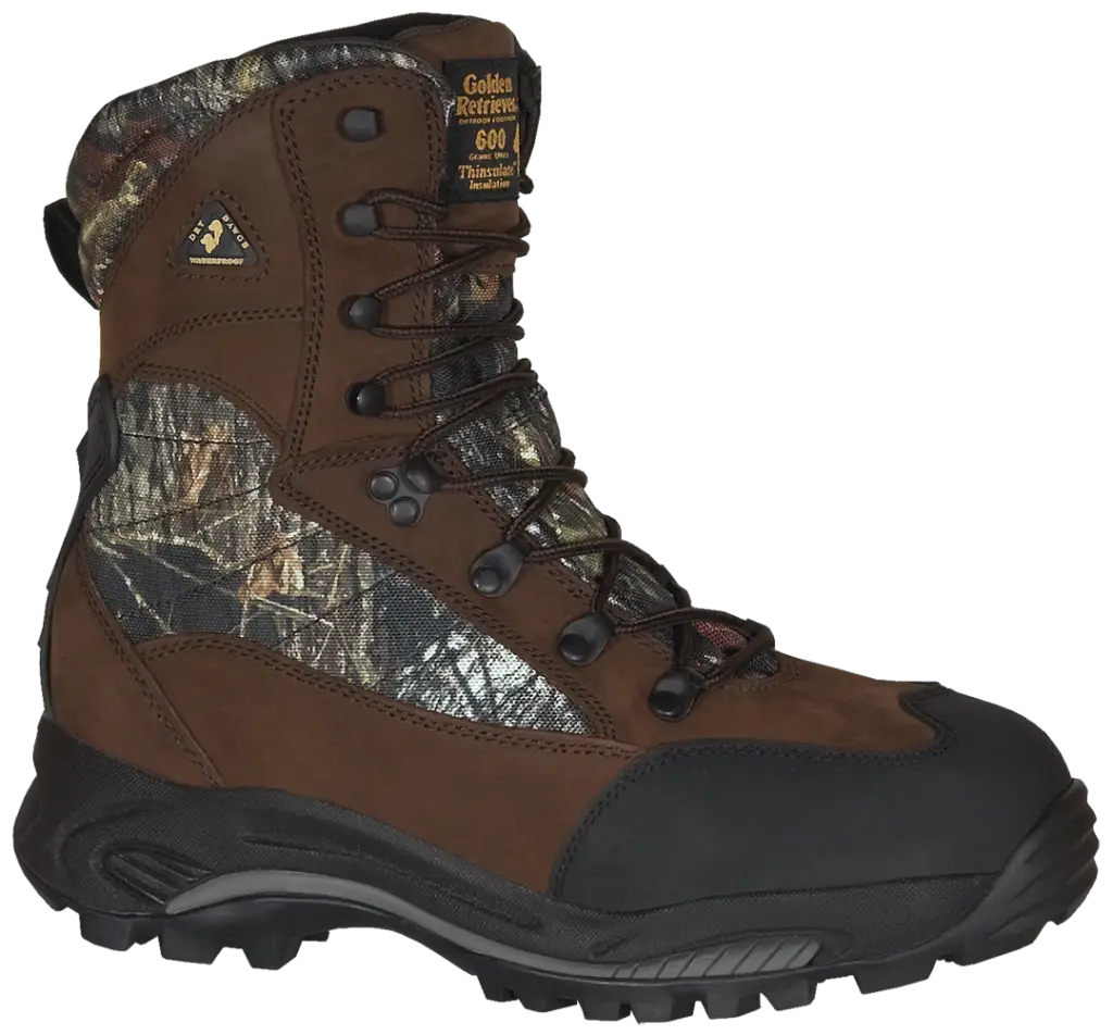 Brown Rugged Hiking Boot with Camouflage Design