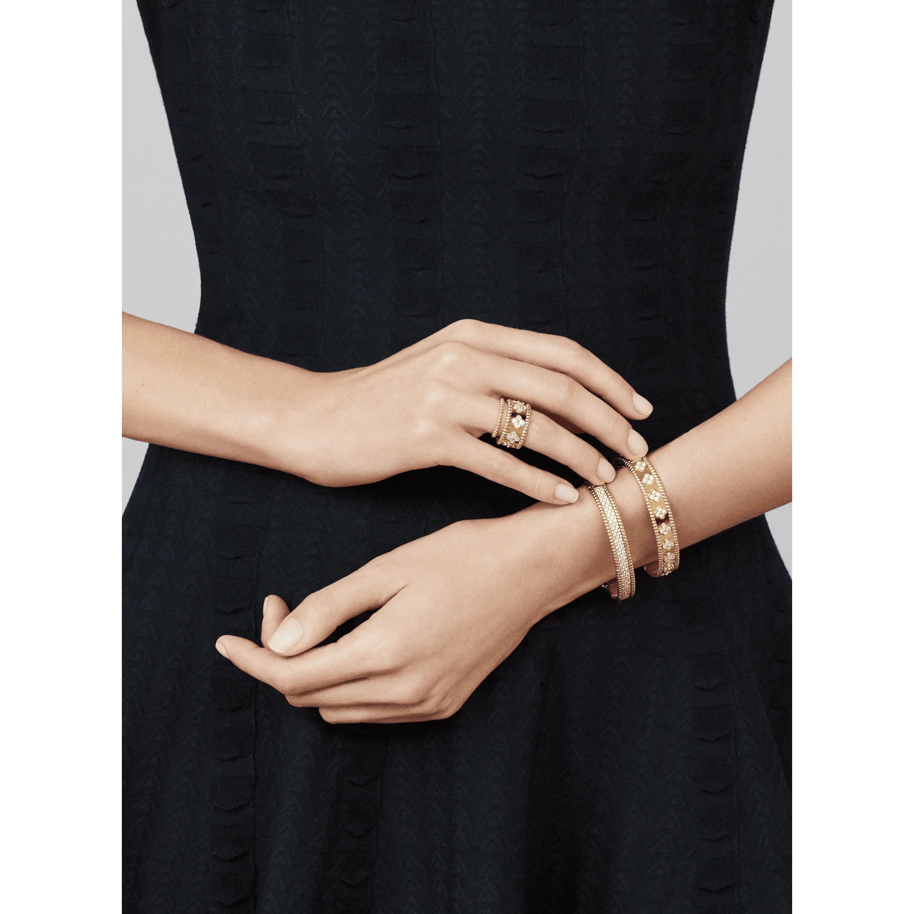 Elegant Jewelry on Woman&#039;s Hands