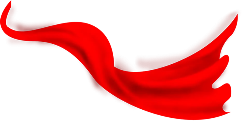 Flowing Red Ribbon for Decoration