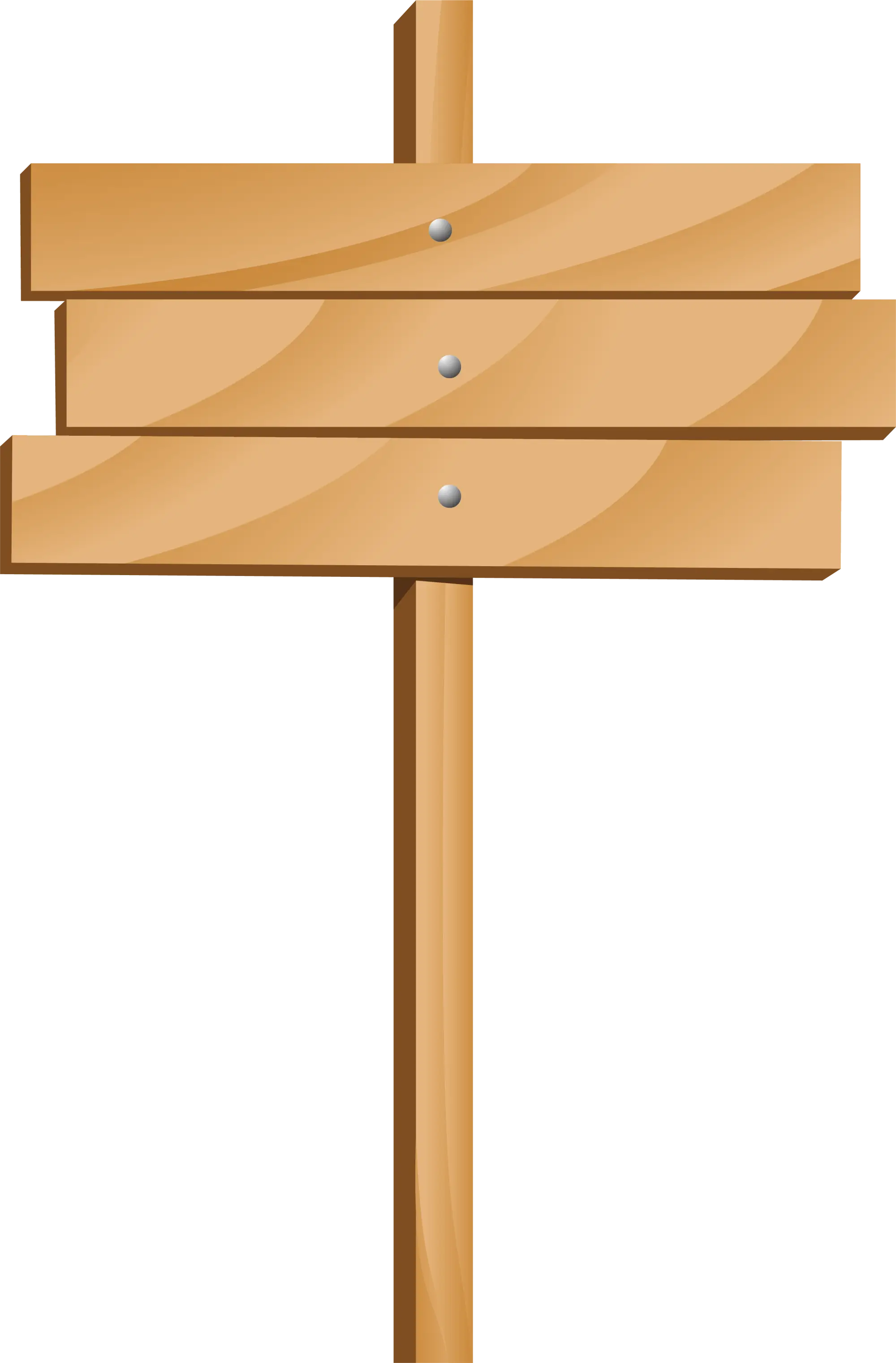 Wooden Direction Sign Illustration