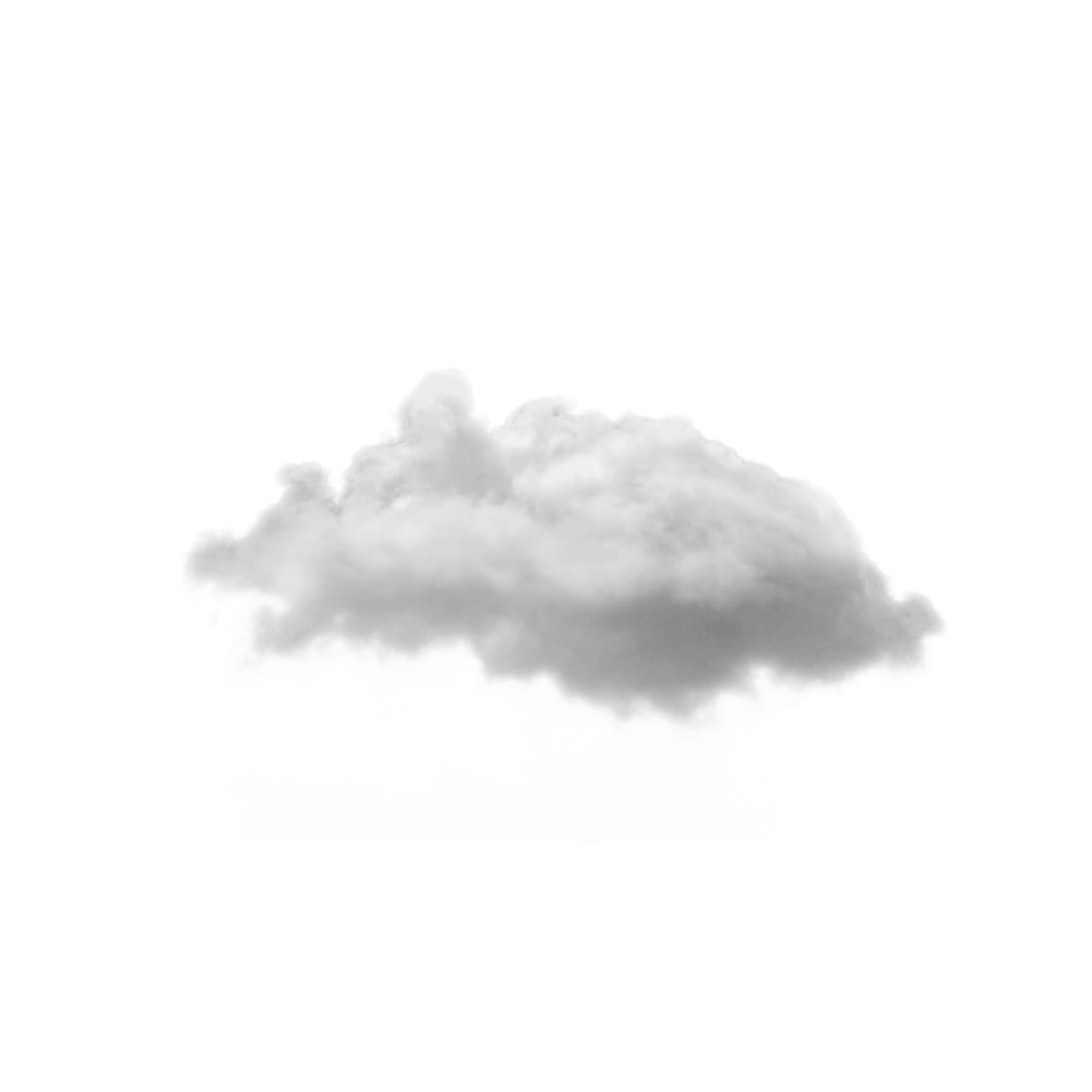 Single Fluffy Cloud Illustration