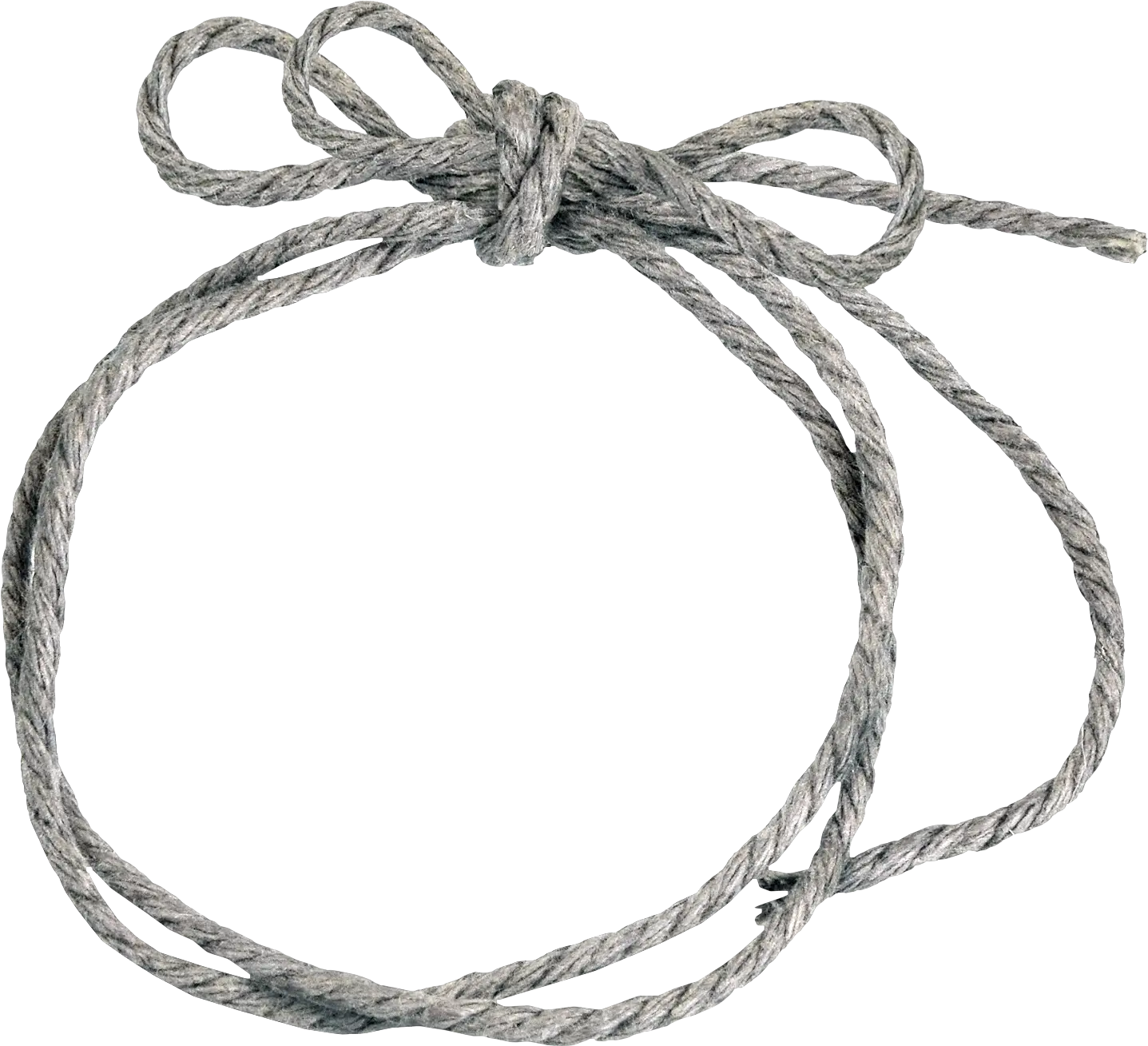 Gray Rope with Knot