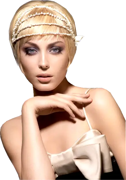 Elegant Fashion Model with Blonde Hair