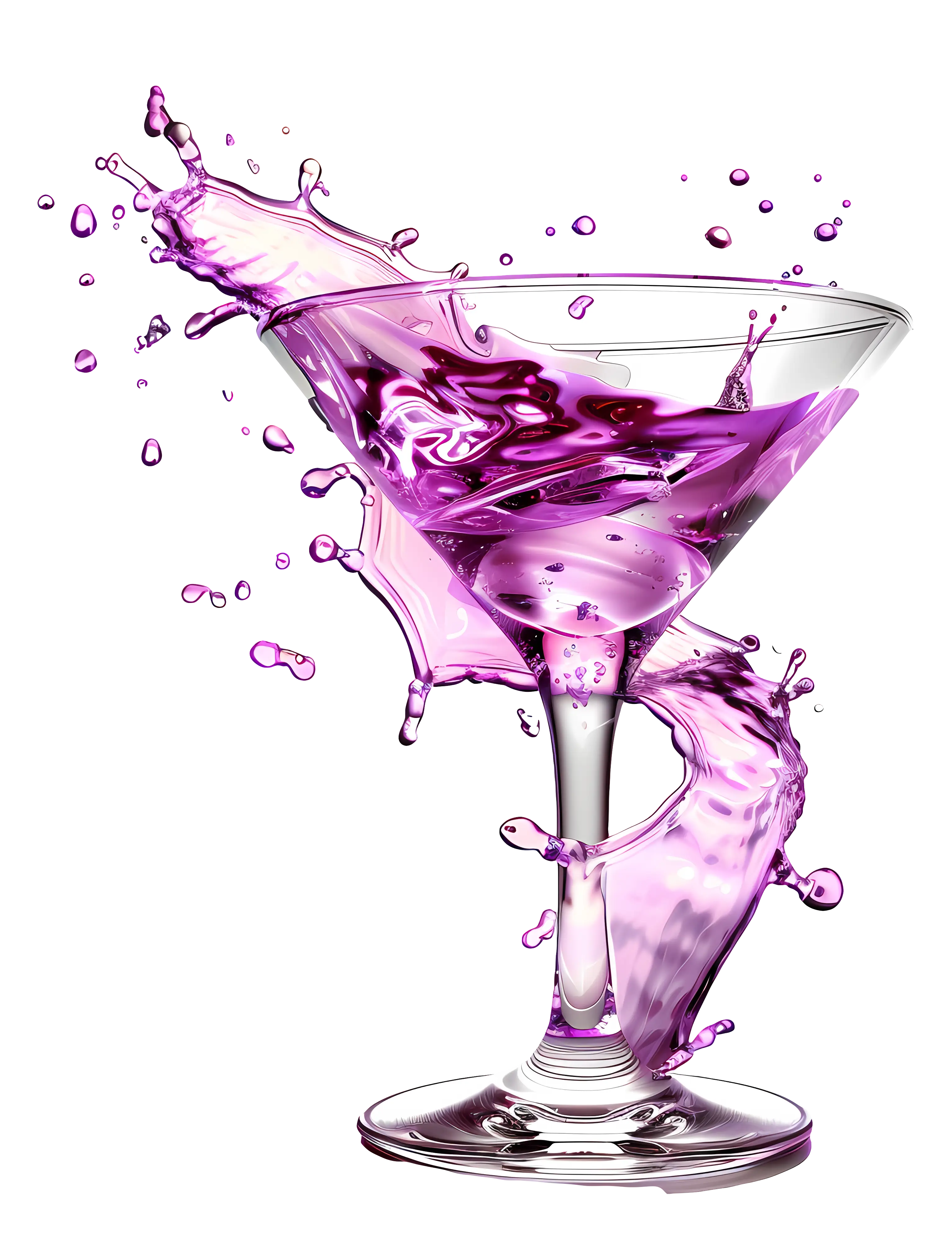 Purple Splash in a Glass