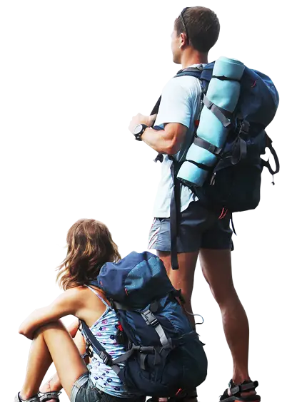 Hikers with Backpacks