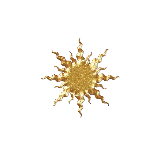 Golden Shiny Sun Symbol