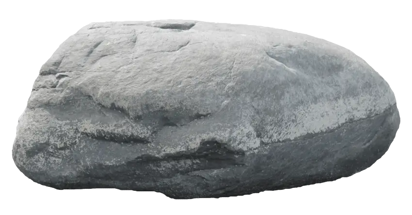 Smooth Gray Stone Object