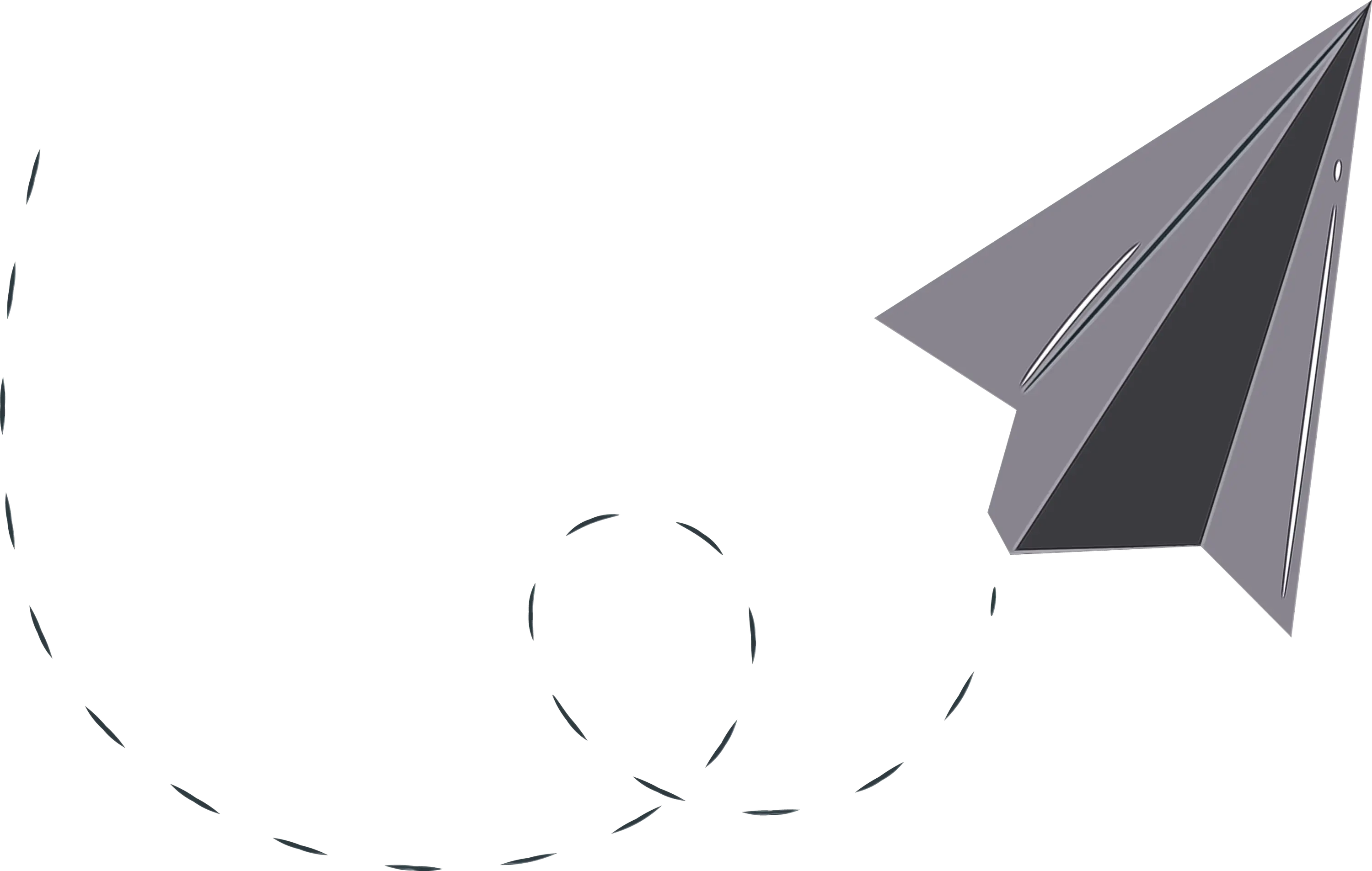 Gray Paper Airplane Illustration