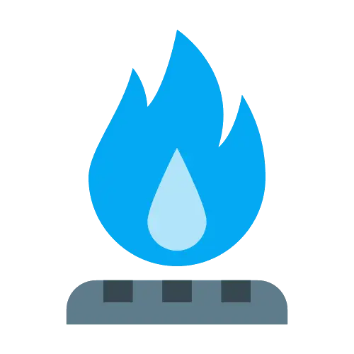 Blue Gas Flame Icon