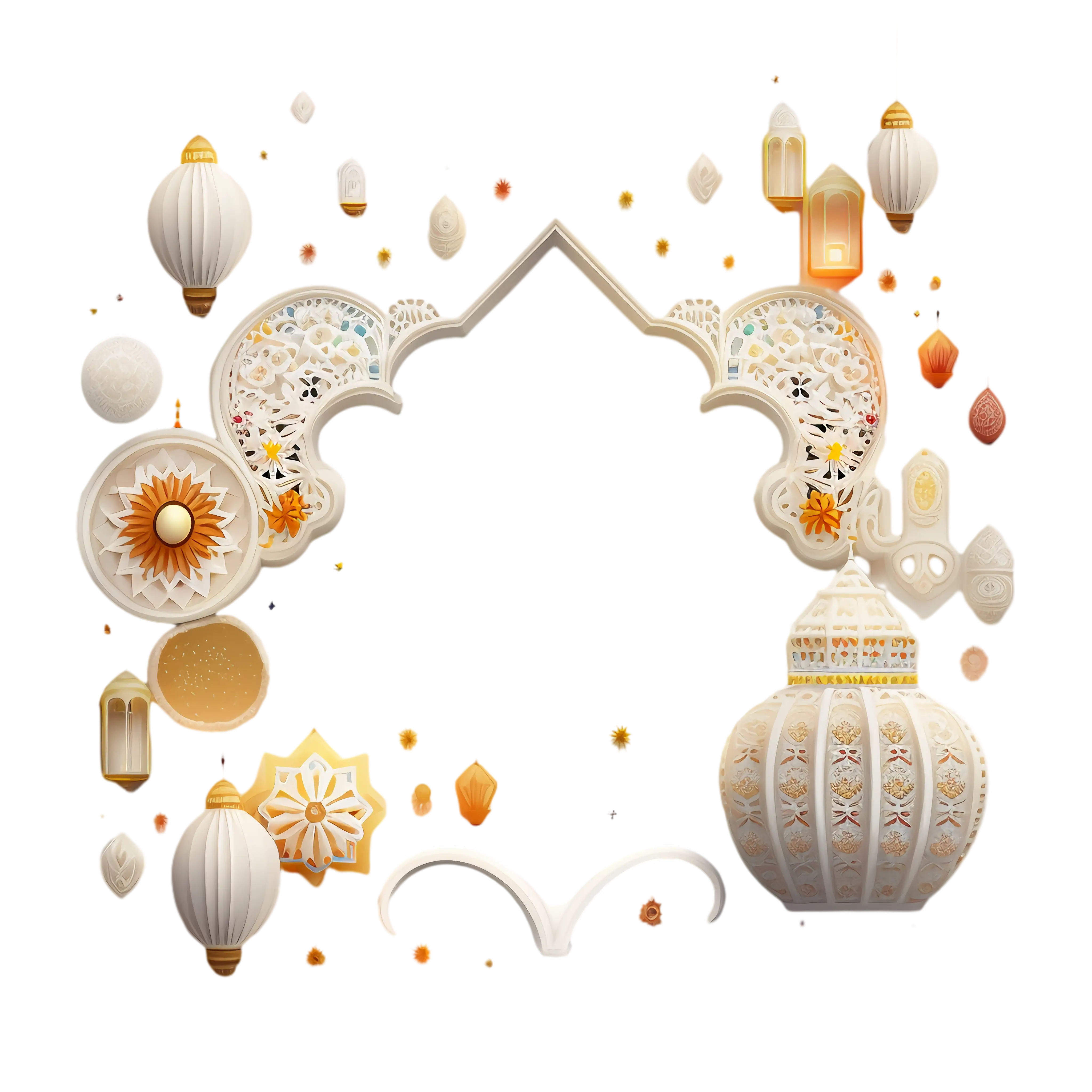 Ornamental Arch with Lanterns