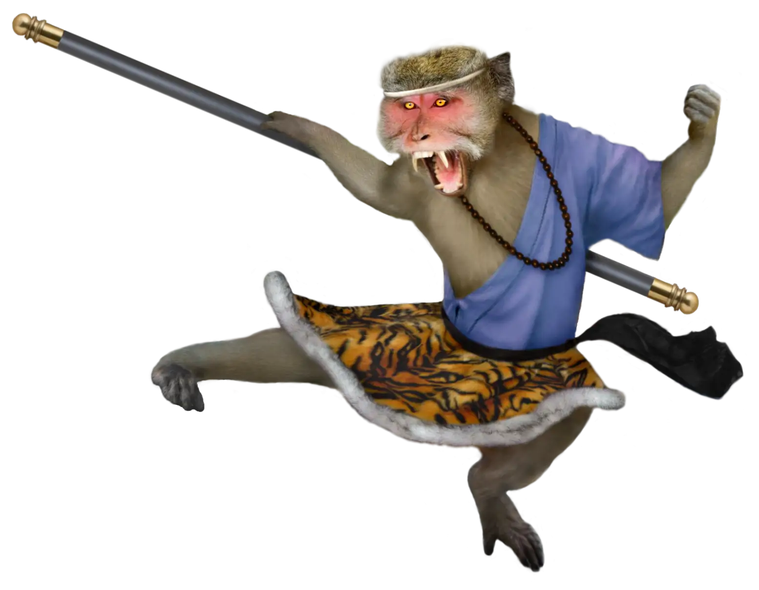 Martial Arts Monkey with Staff
