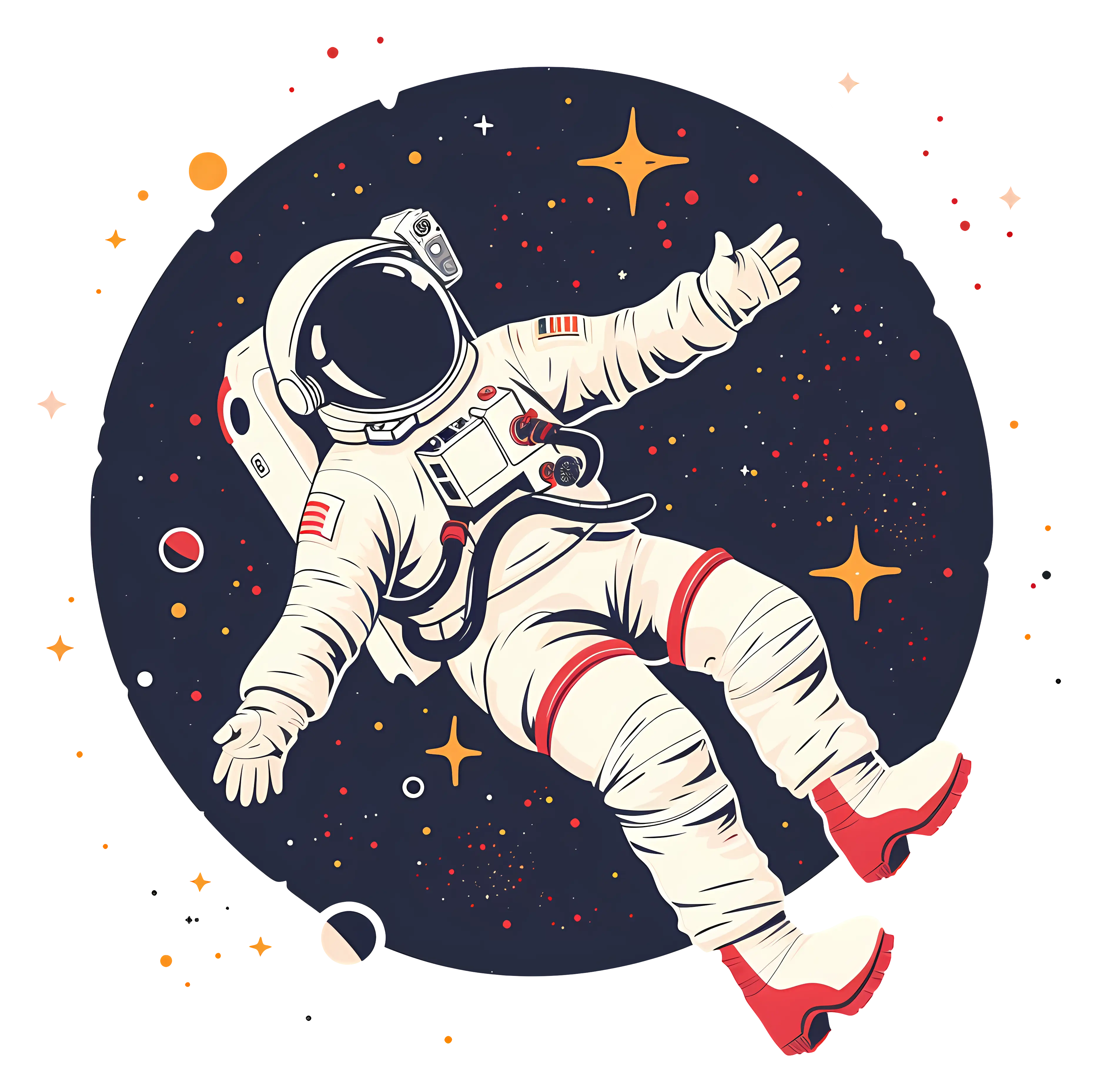 Astronaut Floating in Space