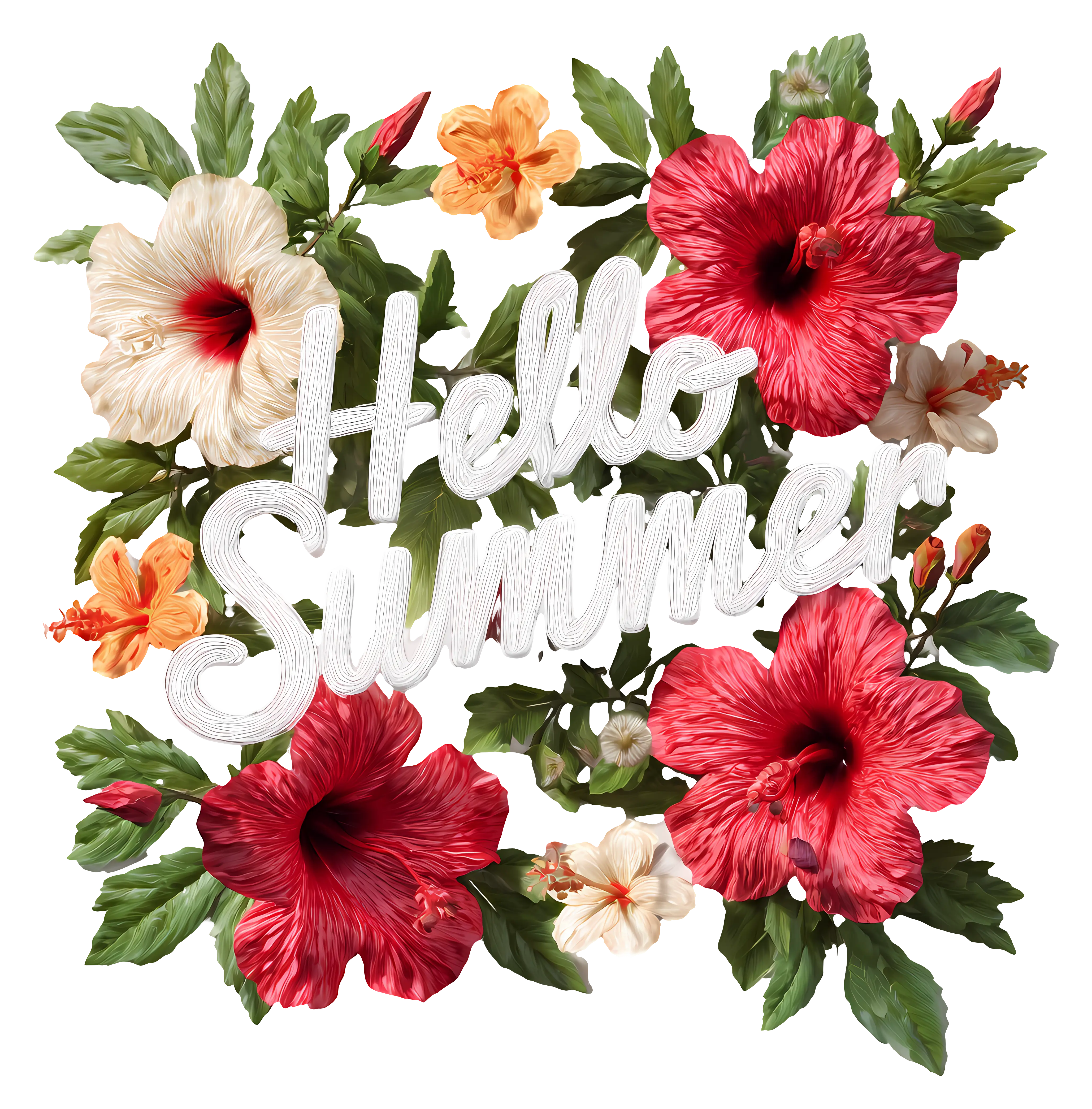 Hello Summer with Flowers