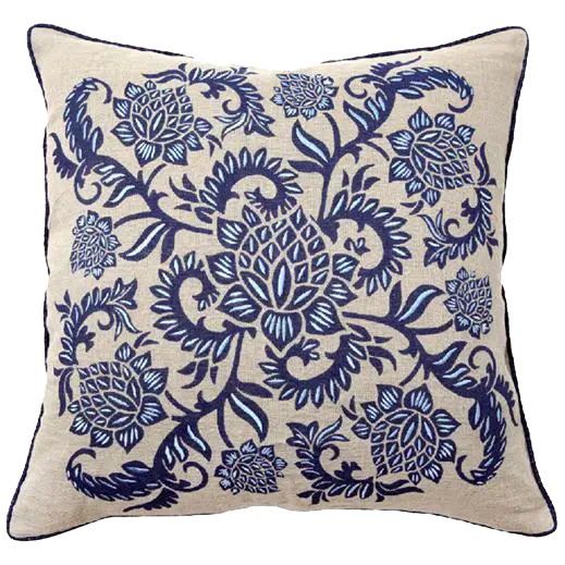 Decorative Pillow with Floral Pattern