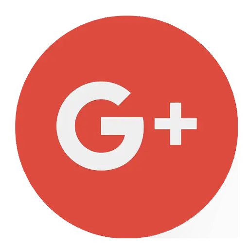 Google Plus Logo in Red Circle Design