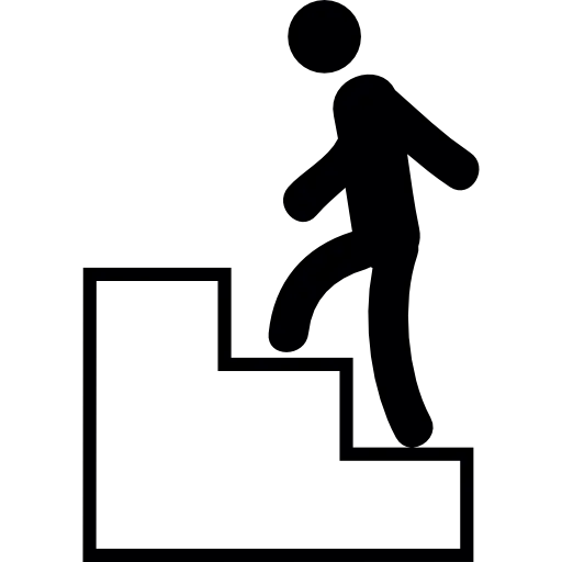 Person Walking Up Stairs Icon