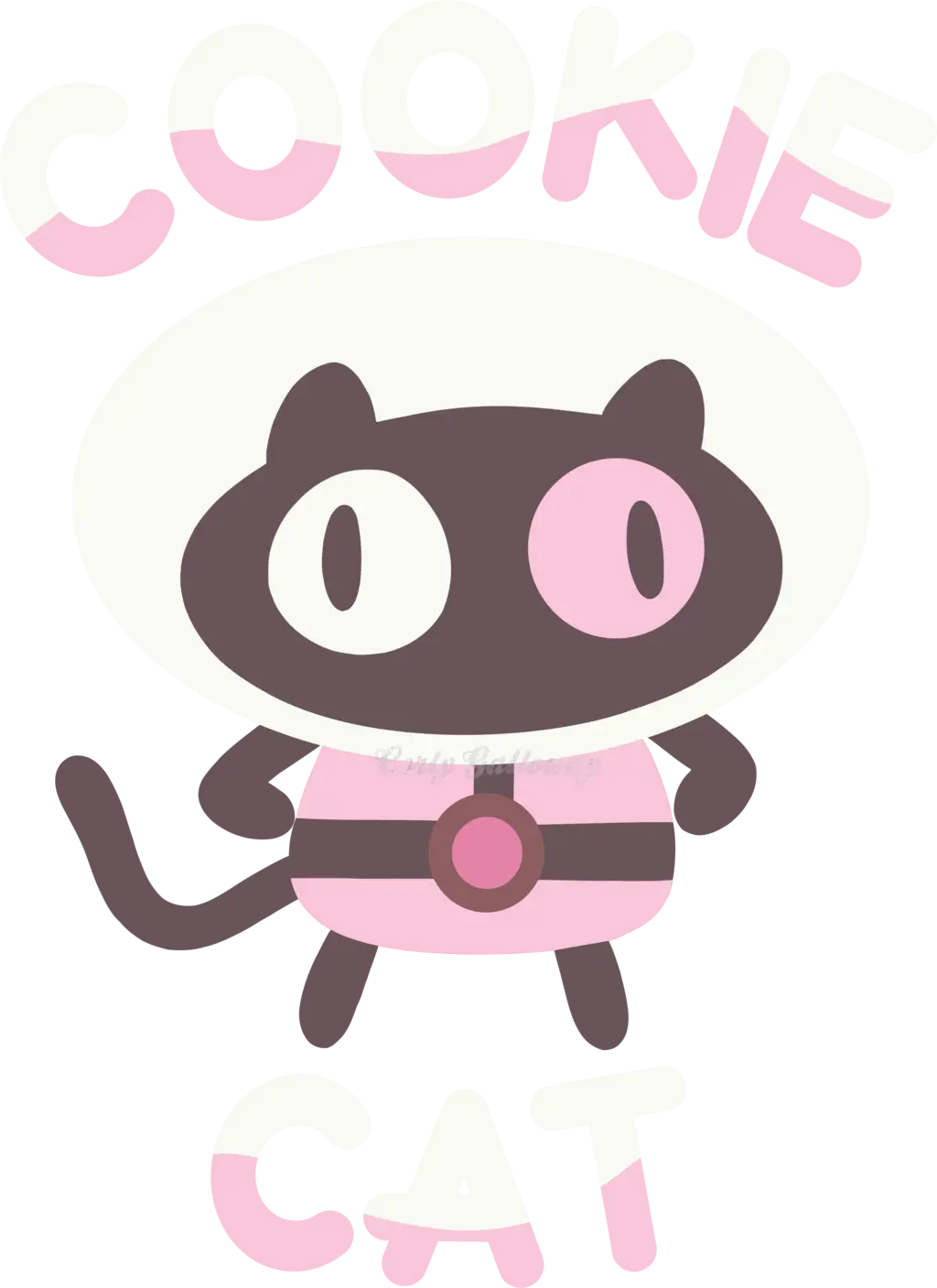 Cute Cookie Cat Cartoon Character