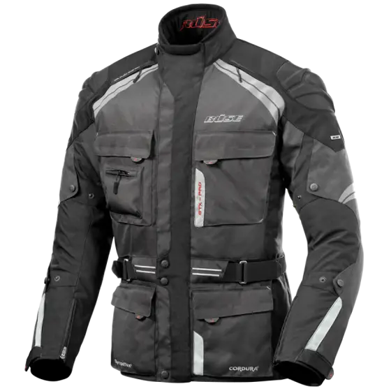 Black and Grey Protective Motorcycle Jacket