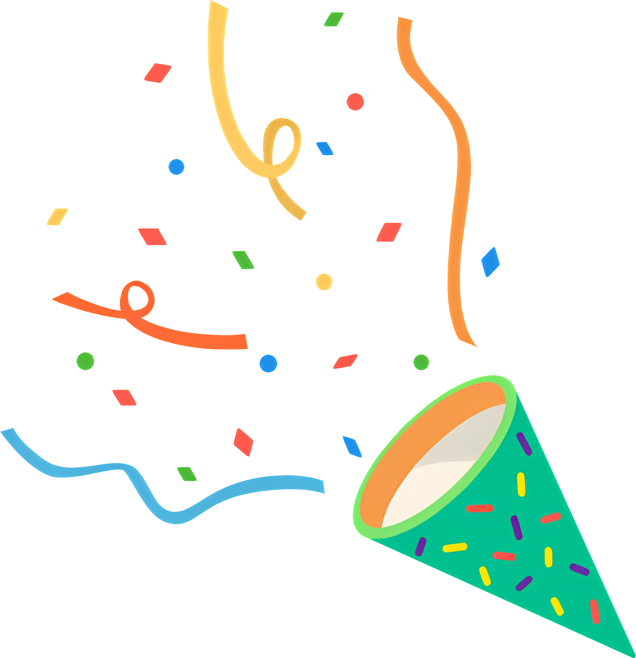 Colorful Party Popper with Streamers
