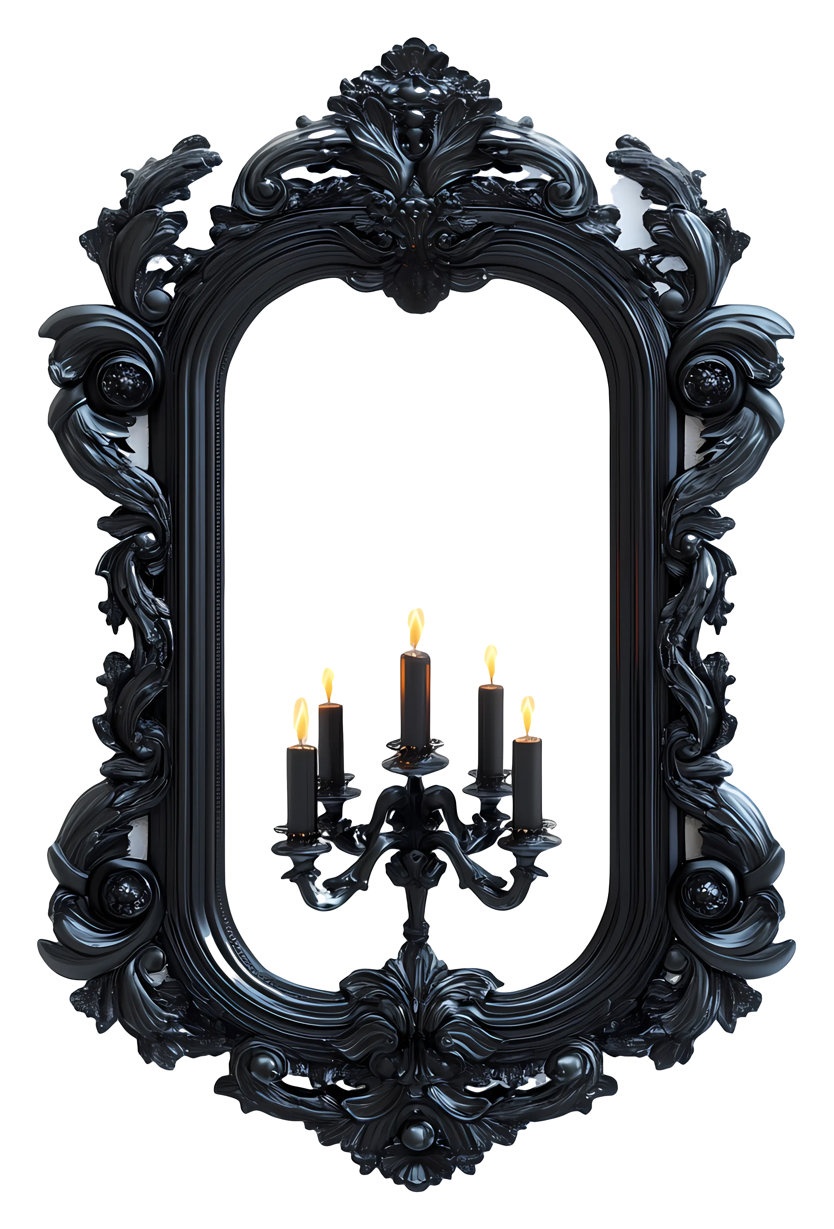 Ornate Mirror with Candles