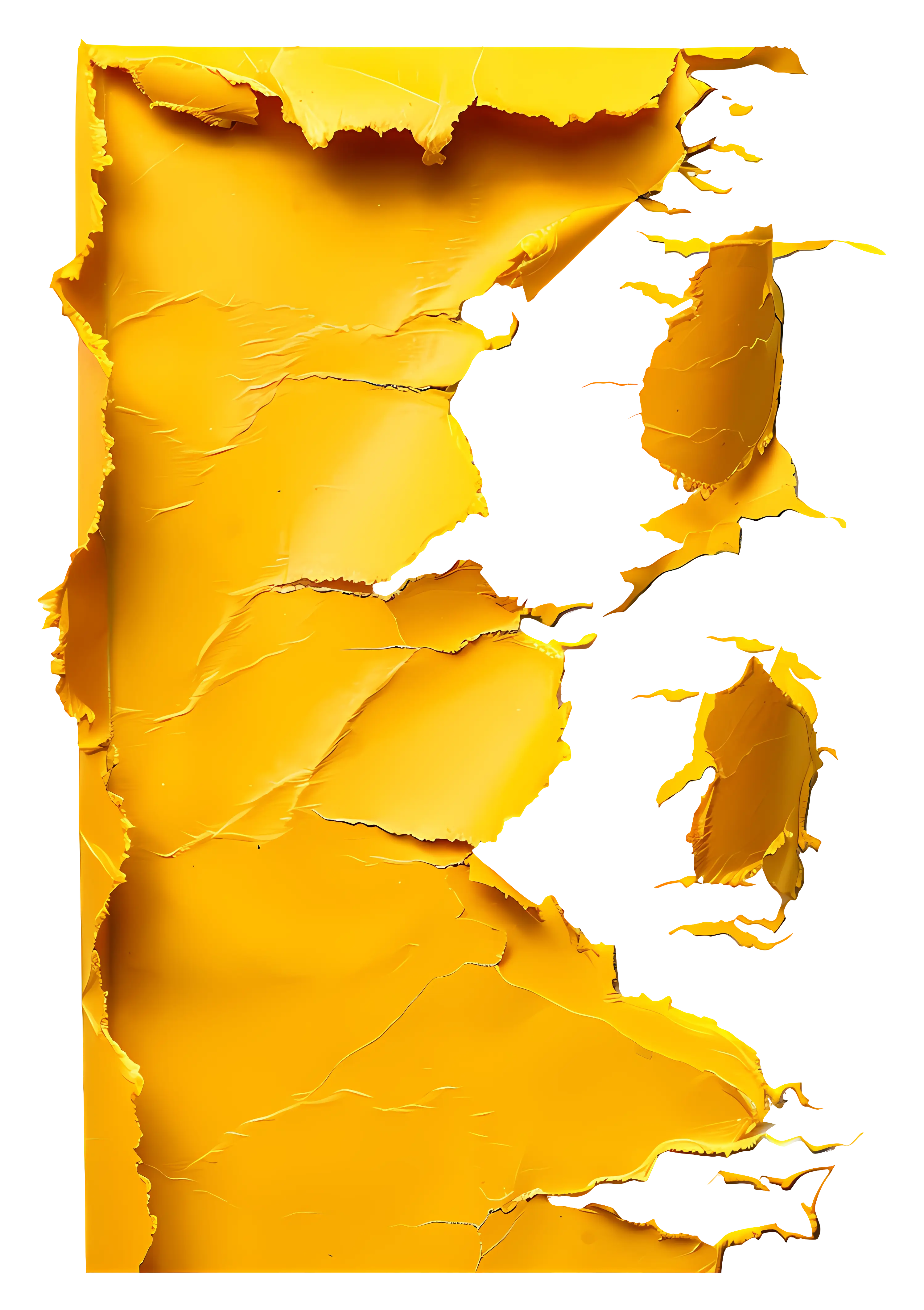 Yellow Torn Paper Texture Design